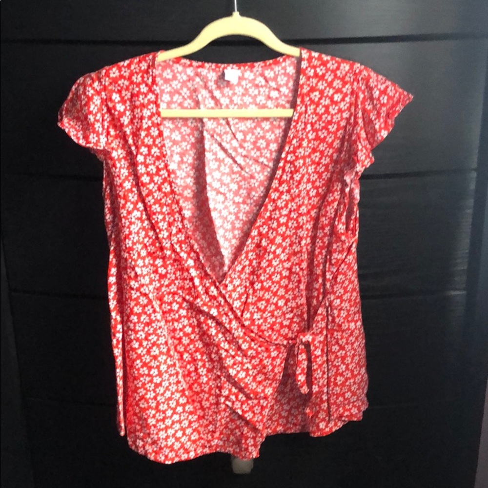 Floral Wrap Shirt
